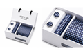 Navy blue and light blue tie pack