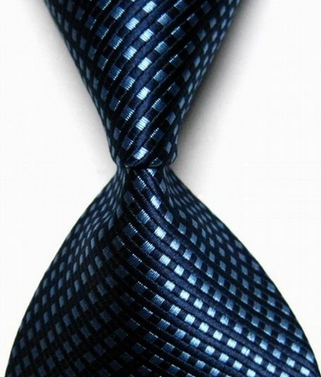 Corbata Azul con Lunares Celestes