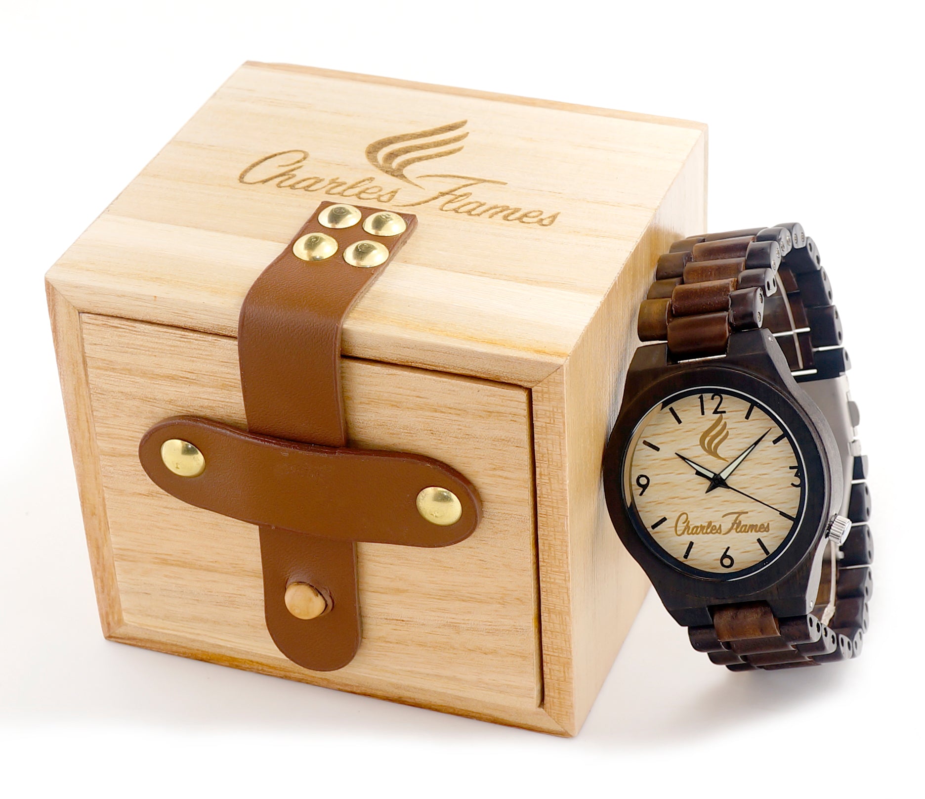 Wood Charles Flames Watch