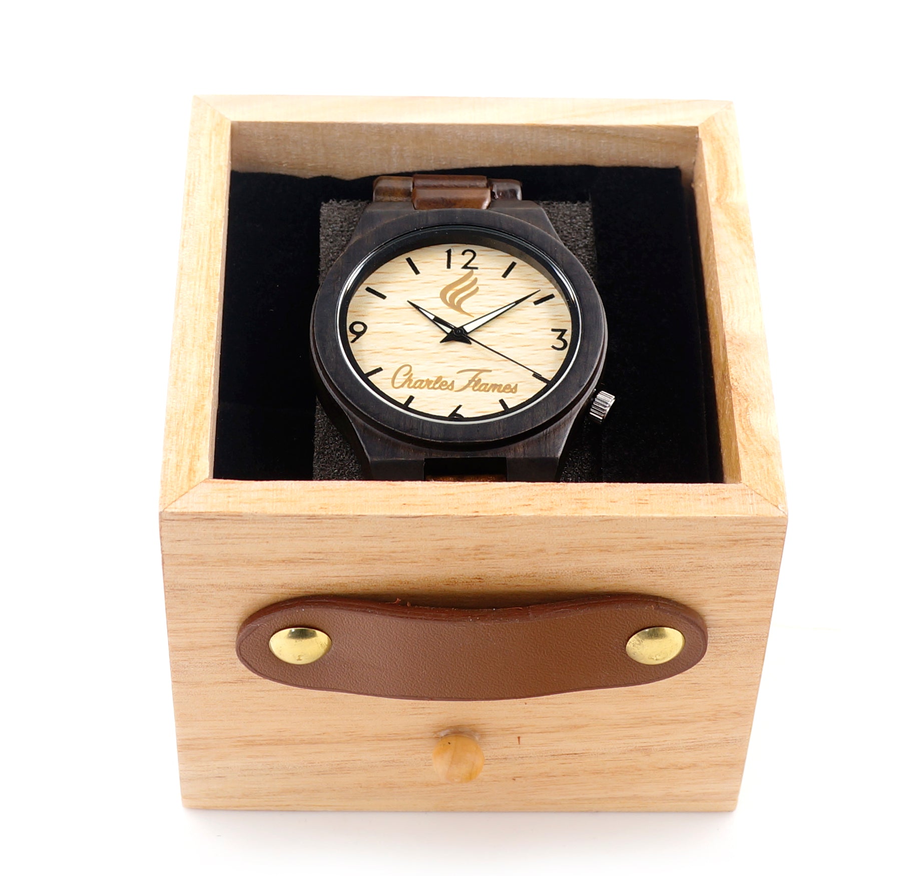 Wood Charles Flames Watch