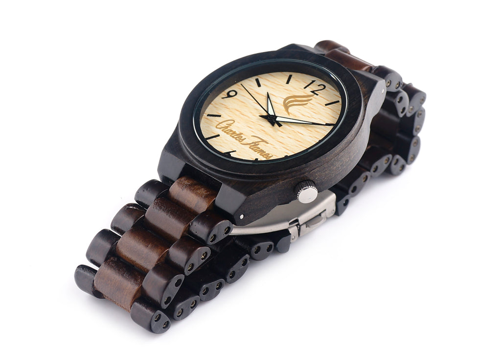 Reloj Wood Charles Flames