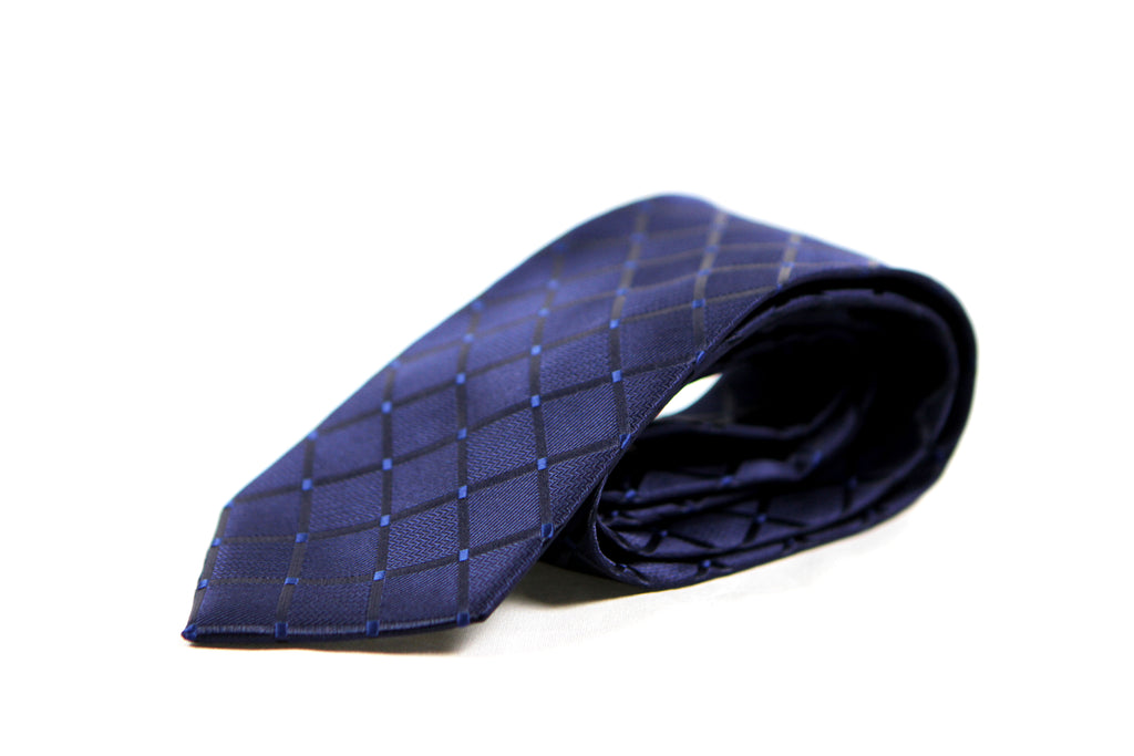 Corbata Azul con Rombos