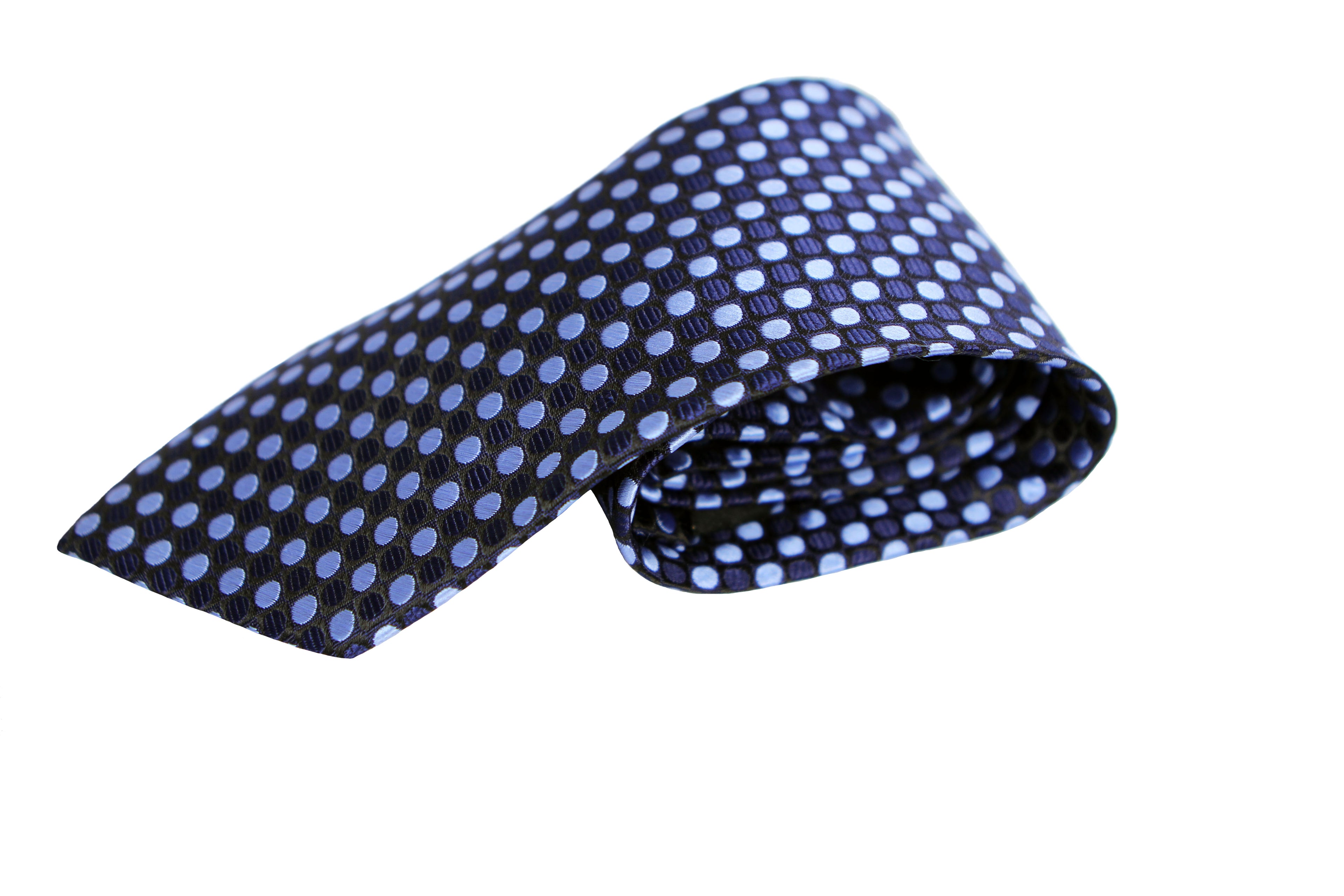 Corbata Azul con Lunares Celestes
