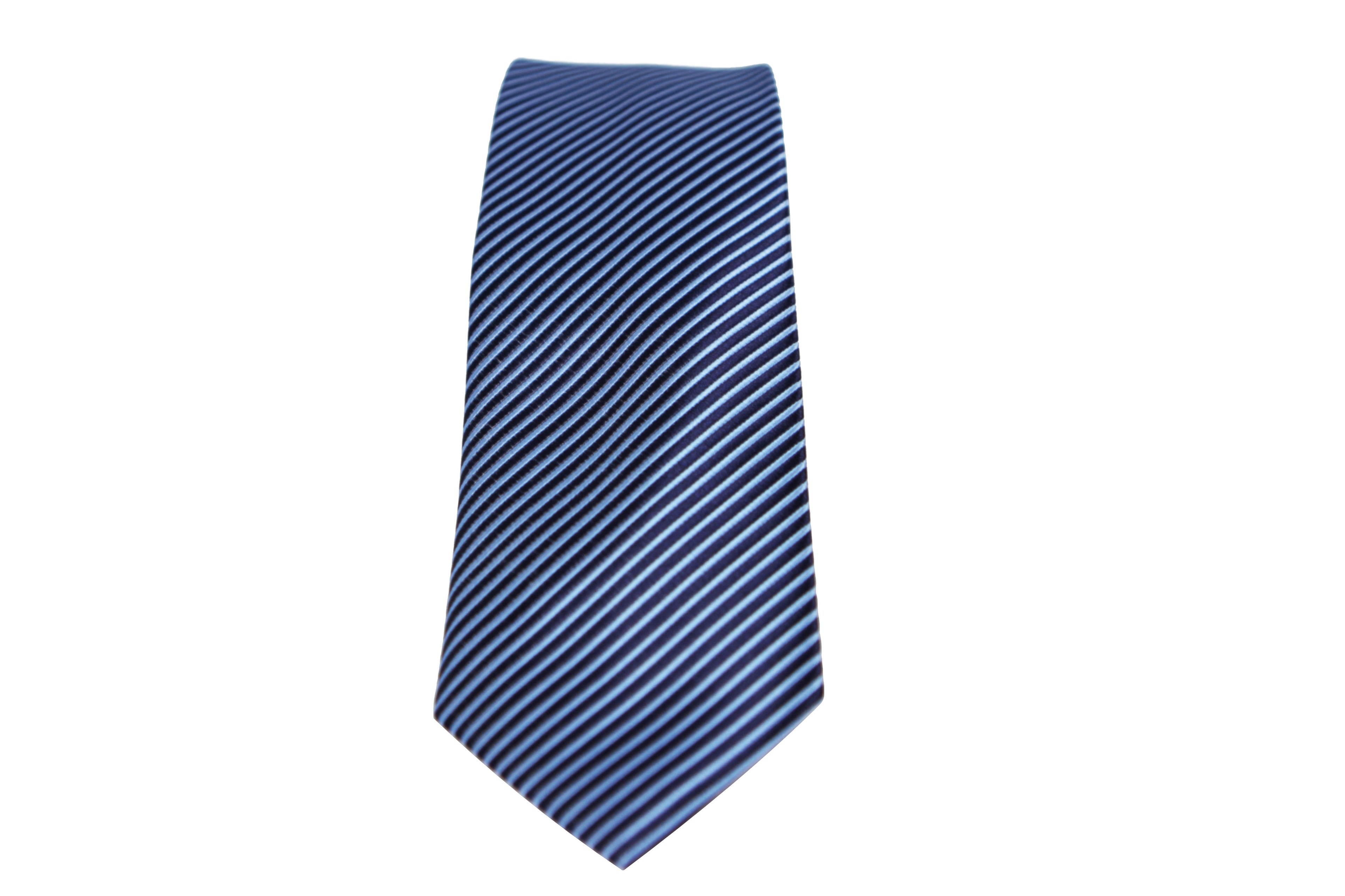 Blue Tie with Blue and Light Blue Stripes