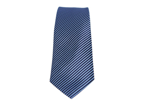 Blue Tie with Blue and Light Blue Stripes