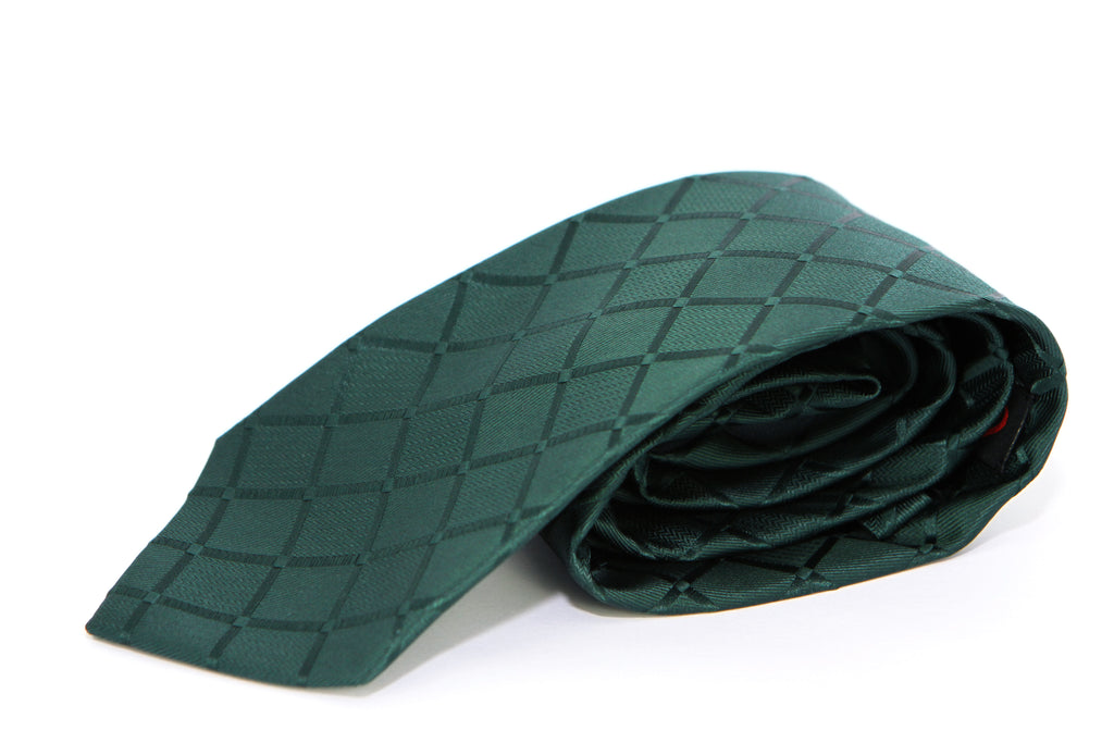 Corbata Verde Oscuro con Rombos