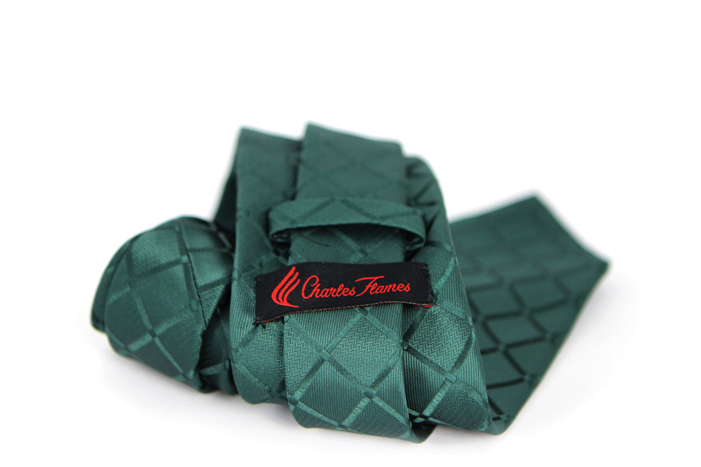 Corbata Verde Oscuro con Rombos
