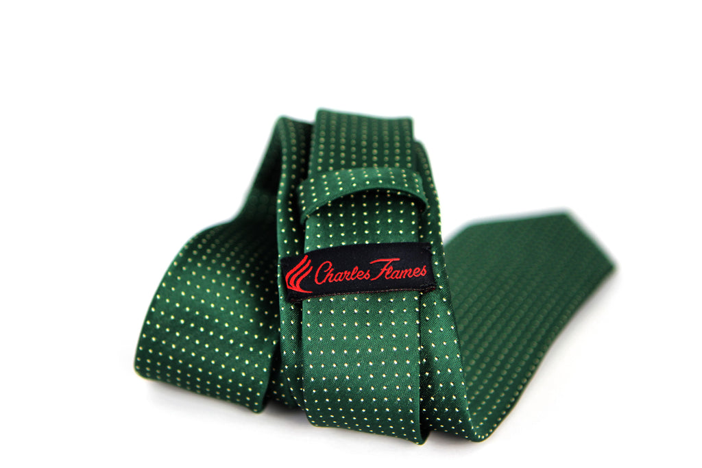 Corbata Verde con Puntos Amarillos