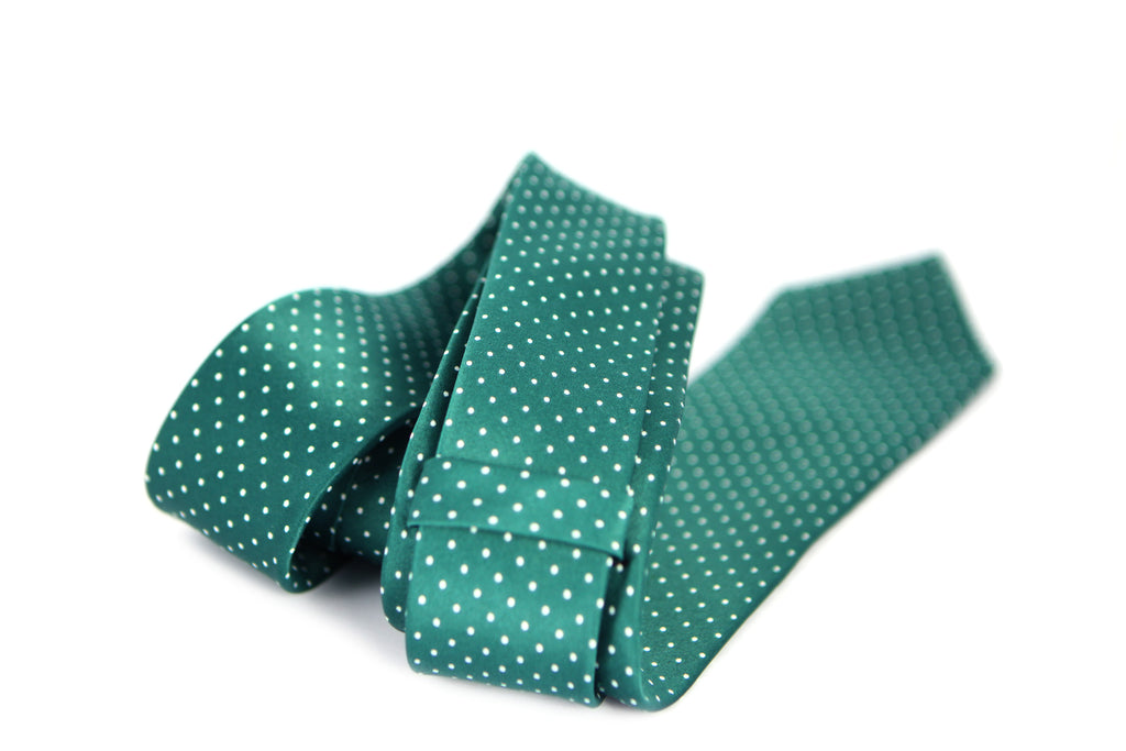 Corbata Verde con Puntos Blancos