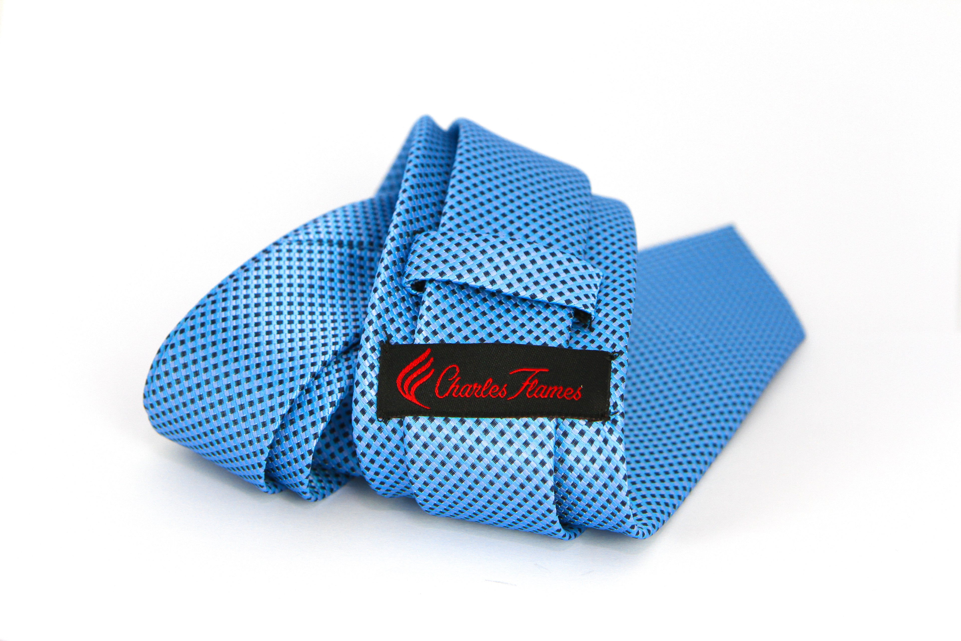 Corbata Azul Claro Trenzado