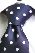 Corbata Azul con Lunares Blancos